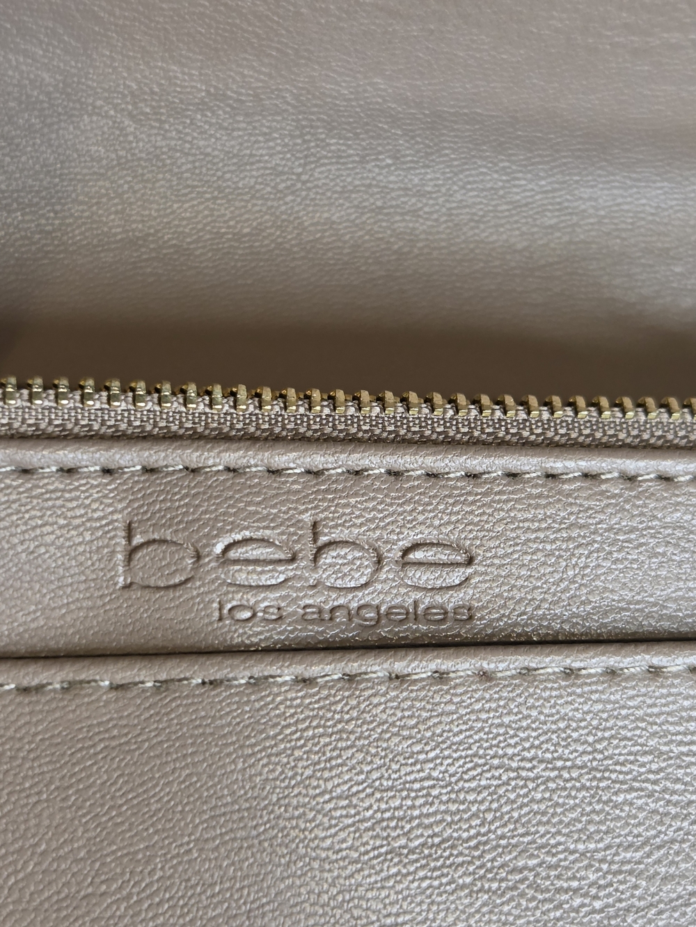 BeBe Quilted Top-Handle Crossbody Bag in Taupe - Picture 10 of 12